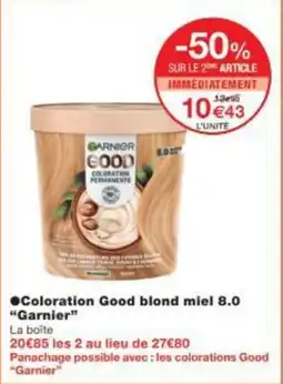 Monoprix Coloration good blond miel 8.0 garnier offre