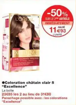 Monoprix Coloration châtain clair 5 excellence offre