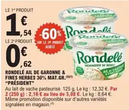 E.Leclerc Express "PRÉSIDENT" Fines herbes 30% mat.gr. offre