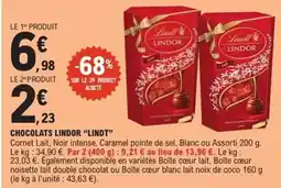 E.Leclerc Express "LINDT" Chocolats lindor offre