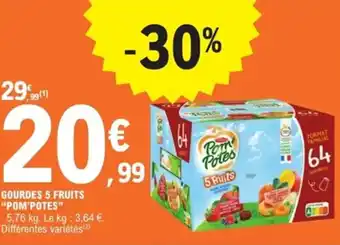 E.Leclerc Express "POM'POTES" Gourdes 5 fruits offre