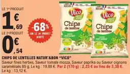 E.Leclerc Express VICO Chips de lentilles natur'&bon offre