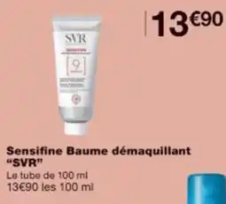 Monoprix Sensifine Baume démaquillant SVR offre