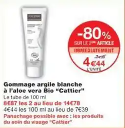 Monoprix Gommage argile blanche à l'aloe vera bio cattier offre