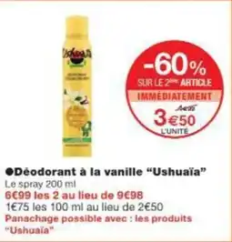 Monoprix Déodorant à la vanille ushuaïa offre