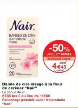 Monoprix Bande de cire visage à la fleur de cerisier nair offre