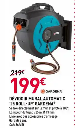 RAGT Jardin & Maison Dévidoir mural automaticGARDENA 25 roll-up gardena offre