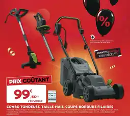 Bricomarché Combo tondeuse taille-haie coupe-bordure filaires offre