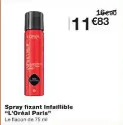 Monoprix L'oréal - spray fixant infaillible offre