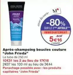 Monoprix John frieda - après-shampoing boucles couture offre