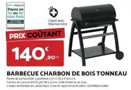 Bricomarché Barbecue charbon de bois tonneau offre