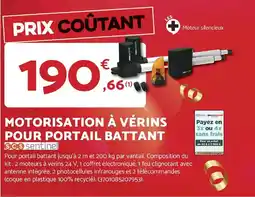 Bricomarché Motorisation à vérins pour portail battant offre