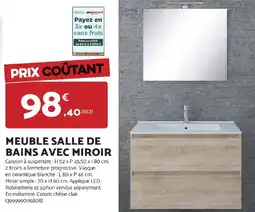 Bricomarché Meuble salle de bains avec miroir offre
