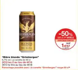 Monop' Bière blonde grimbergen offre