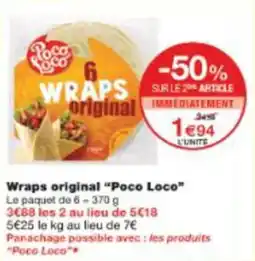 Monop' Wraps original poco loco offre