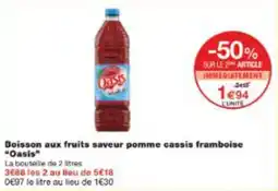 Monop' Boisson aux fruits saveur pomme cassis framboise oasis offre
