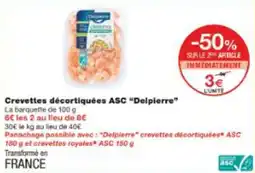 Monop' Crevettes décortiquées asc delpierre offre