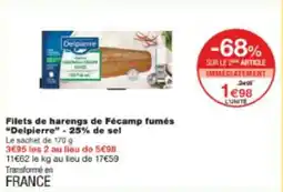 Monop' Filets de harengs de fécamp fumés delpierre offre