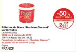 Monop' Rillettes du mans bordeau chesnel la véritable offre