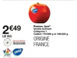 Monop' Pomme jazz offre