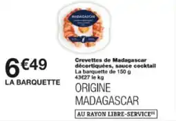 Monop' Crevettes de madagascar décortiquées sauce cocktail offre