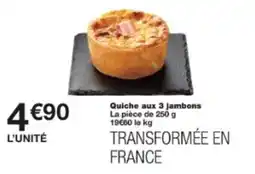 Quiche aux 3 jambons