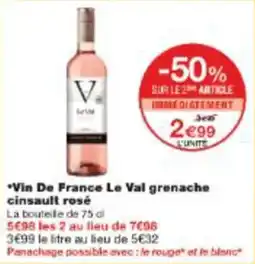 Monop' Vin de france le val grenache cinsault rosé offre