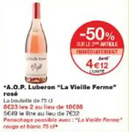 Monop' A.o.p. luberon la vieille ferme rosé offre