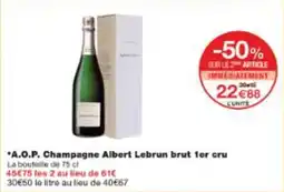 Monop' A.o.p. champagne albert lebrun brut 1er cru offre