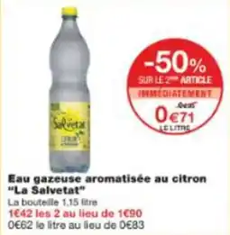 Monop' Eau gazeuse aromatisée au citron la salvetat offre