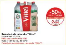 Monop' Eau minérale naturelle vittel offre