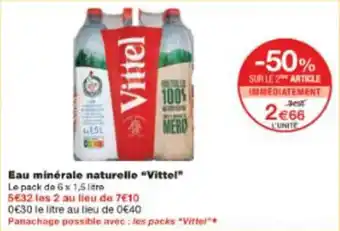 Monop' Eau minérale naturelle vittel offre