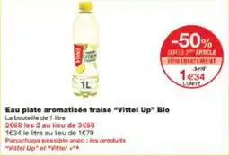 Monop' Eau plate aromatisée fraise vittel up bio offre