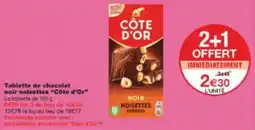 Monop' Tablette de chocolat noir noisettes côte d'or offre