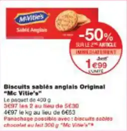 Monop' Biscuits sablés anglais original mc vitie's offre