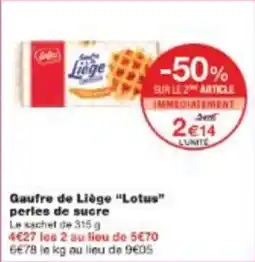 Monop' Gaufre de liĂšge lotus perles de sucre offre