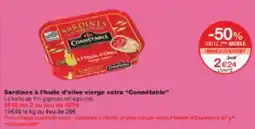 Monop' Sardines à l'huile d'olive vierge extra connétable offre