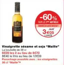 Monop' Vinaigrette sésame et soja maille offre