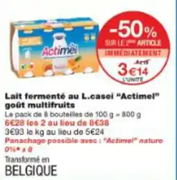 Monop' Lait fermenté au l.casei actimel goût multifruits offre
