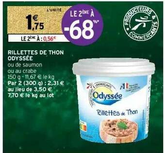 Intermarché Hyper Rillettes De Thon Odyssée offre