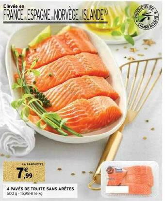 Intermarché Hyper 4 Pavés De Truite Sans Arêtes offre