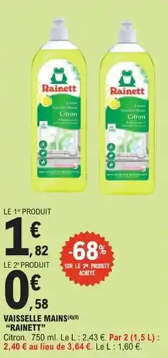 E.Leclerc Express "RAINETT" Vaisselle mains offre