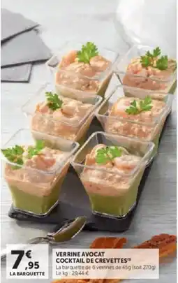 U Express Verrine avocat cocktail de crevettes offre