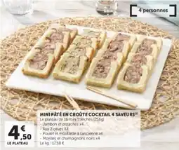 U Express Mini pâté en croûte cocktail 4 saveurs offre
