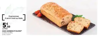 U Express Cake jambon et olives offre