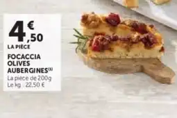 U Express Focaccia olives aubergines offre