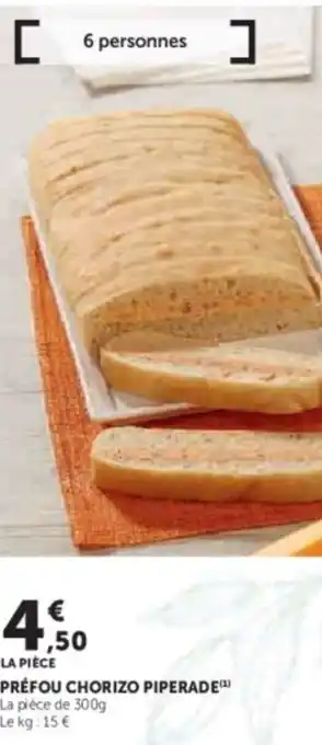 U Express Préfou chorizo piperade offre