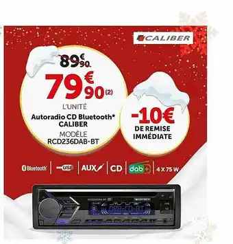 Roady Autoradio Cd Bluetooth Caliber offre
