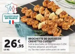 U Express Brochette de queues de crevettes cuites offre