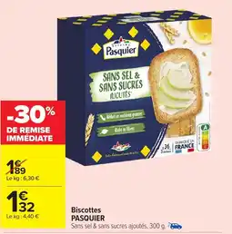 Carrefour Market PASQUIER Biscottes offre